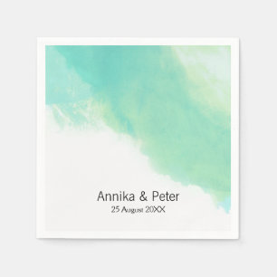 Guardanapo De Papel Casamento Oceano Azul de Aquarela