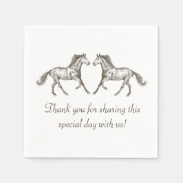 Guardanapo De Papel Casamento Ocidental Obrigado País Russo Horso