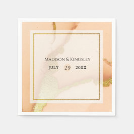 Guardanapo De Papel Casamento 💡 Óleo Coral Moderno