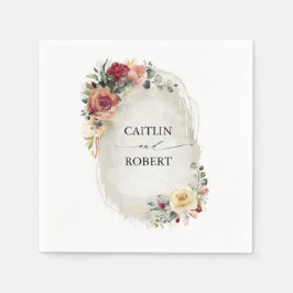Guardanapo De Papel Casamento outono Floral Rustic Bloom