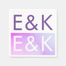 Guardanapo De Papel Casamento outono Roxo Gradiente Ultra Moderno