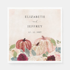 Guardanapo De Papel Casamento outono Rustic Modern Pumpkins Country