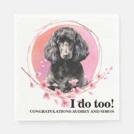 Guardanapo De Papel Casamento Padrão De Poodle Napkins Com Foto De Cãe