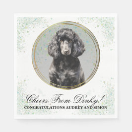 Guardanapo De Papel Casamento Padrão De Poodle Napkins Com Foto De Cãe