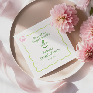 Guardanapo De Papel Casamento Perfeito de Matcha Bem-vindo à Churrasqu