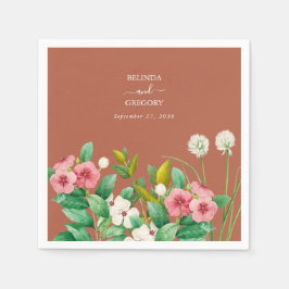 Guardanapo De Papel Casamento Pergueiro-Laranja-Arrasto-Burnt