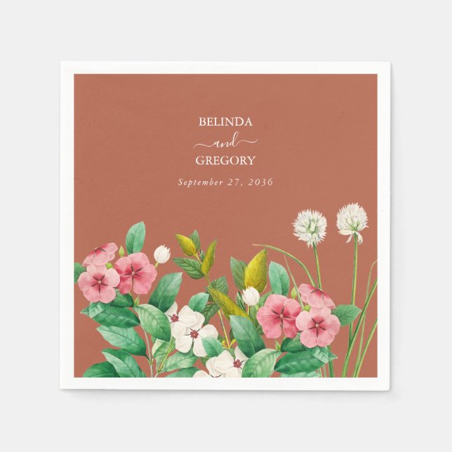 Guardanapo De Papel Casamento Pergueiro-Laranja-Arrasto-Burnt (Frente)