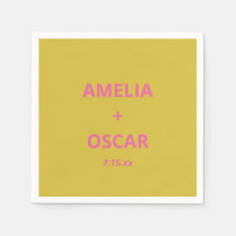 Casamento Personalizado Amarelo Chartreuse Rosa Mo