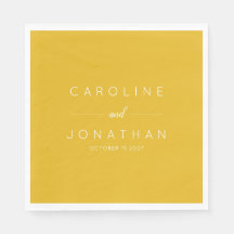 Casamento Personalizado Amarelo de Script Minimali