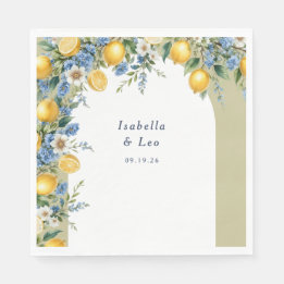 Guardanapo De Papel Casamento Personalizado Arco de Limão Amalfi Itali