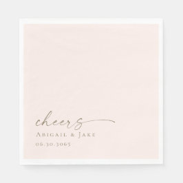 Guardanapo De Papel Casamento Personalizado Blush Luncheon Napkins