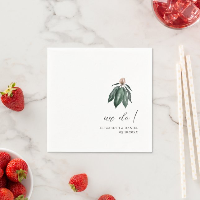 Guardanapo De Papel Casamento Personalizado Botânico Tropical (Insitu)