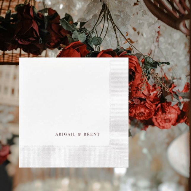 Guardanapo De Papel Casamento Personalizado com Moeda de Ruby Red Bran (Criador carregado)