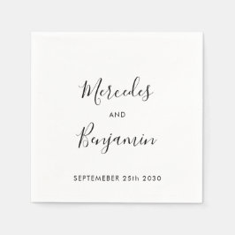 Guardanapo De Papel Casamento Personalizado da Caligrafia Elegante Mod