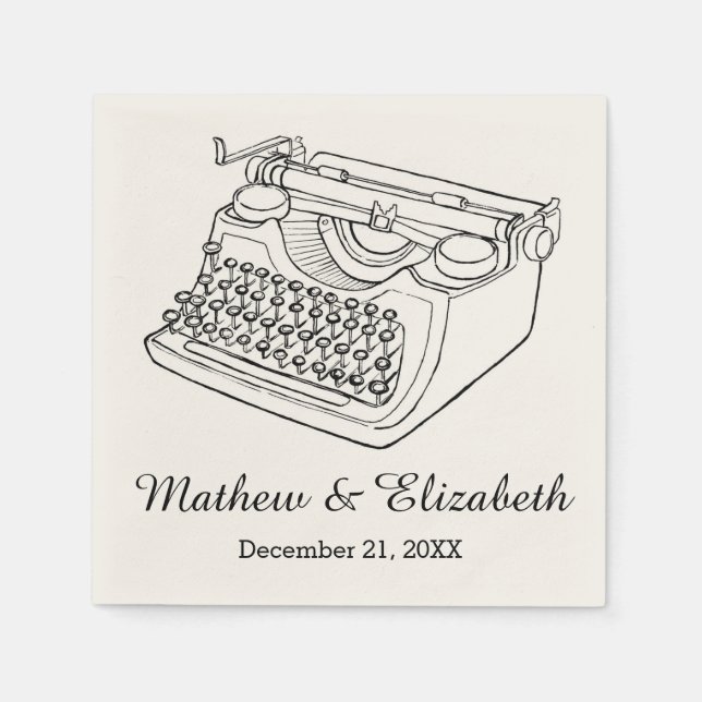 Guardanapo De Papel Casamento Personalizado Da Máquina De Digitalizaçã (Frente)