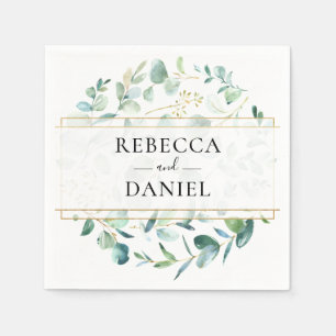 Guardanapo De Papel Casamento personalizado das hortaliças eucalipto