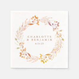 Guardanapo De Papel Casamento Personalizado De Ar De Aquarela Floral D