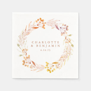 Guardanapo De Papel Casamento Personalizado De Ar De Aquarela Floral D