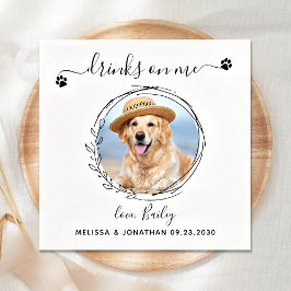 Guardanapo De Papel Casamento Personalizado De Cachorro De Foto Pet Co