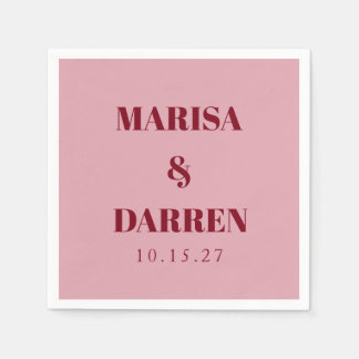 Guardanapo De Papel Casamento Personalizado De Cor Vermelha Branca Com
