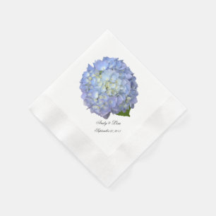 Guardanapo De Papel Casamento Personalizado de Hydrangea Azul
