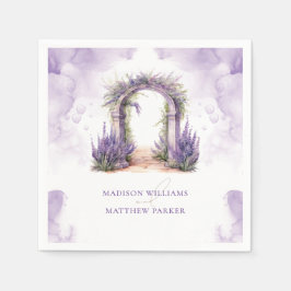 Guardanapo De Papel Casamento Personalizado de Jardim de Lavandas