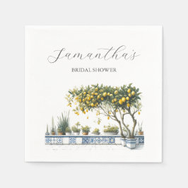 Guardanapo De Papel Casamento Personalizado de Napkins Amalfi Azulejo 