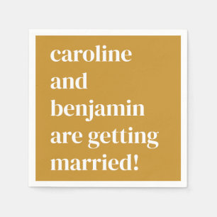 Guardanapo De Papel Casamento Personalizado de Negrito Moderno e Moder