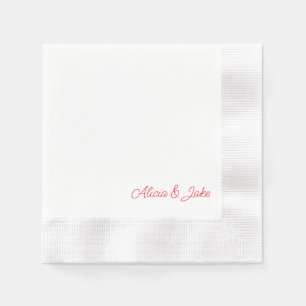 Guardanapo De Papel Casamento Personalizado de Nomes de Casais de Scri
