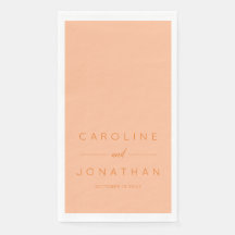 Casamento Personalizado de Peach de Script Minimal