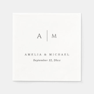 Guardanapo De Papel Casamento Personalizado de Script Elegante Napkins