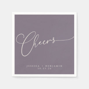 Guardanapo De Papel Casamento Personalizado De Script Puro Com Mínimo