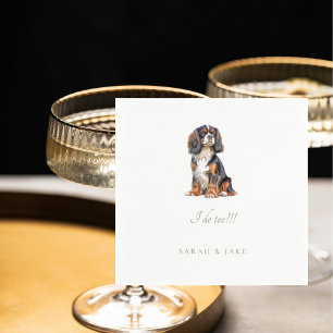 Guardanapo De Papel Casamento personalizado do rei Charles Spaniel Pet