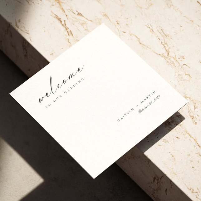 Guardanapo De Papel Casamento Personalizado Elegante de Casamento de C (Elegant Custom Handwritten Wedding Napkins)