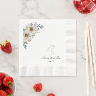Guardanapo De Papel Casamento Personalizado Elegante Napkins - Persona