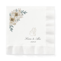 Casamento Personalizado Elegante Napkins - Persona