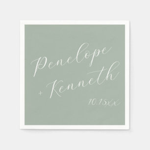Guardanapo De Papel Casamento personalizado em elegante letra cursiva