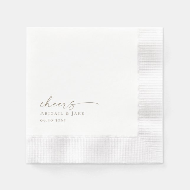 Guardanapo De Papel Casamento Personalizado Napkins (Frente)