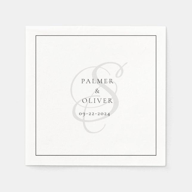 Guardanapo De Papel Casamento Personalizado Napkins (Frente)