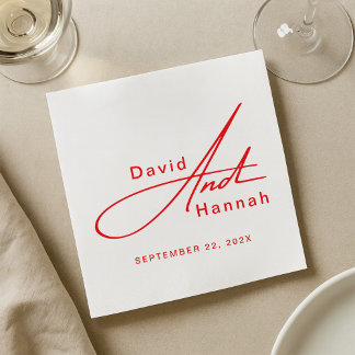 Guardanapo De Papel Casamento Personalizado Napkins com Nome