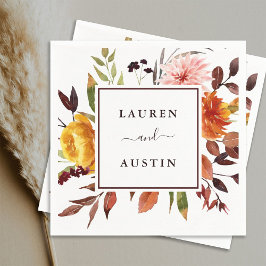 Guardanapo De Papel Casamento Personalizado Por Aquarela Do Jardim Do