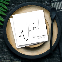 Guardanapo De Papel Casamento Personalizado Preto e Branco Nós Fazemos