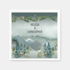 Guardanapo De Papel Casamento Personalizado Russo da Floresta Napkin