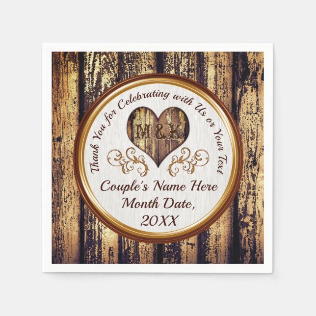 Guardanapo De Papel Casamento Personalizado Russo Monograma Napkins (Frente)