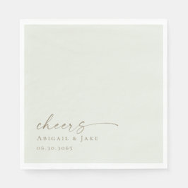 Guardanapo De Papel Casamento Personalizado Sage Luncheon Napkins