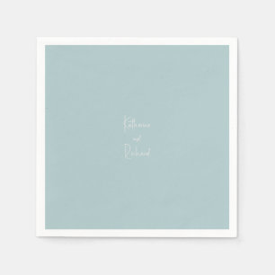 Guardanapo De Papel Casamento Personalizado Simples de Seafoam Cocktai