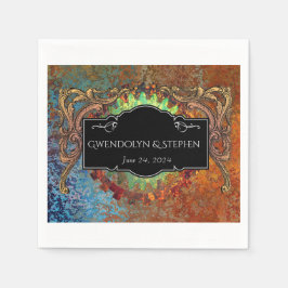 Guardanapo De Papel Casamento Personalizado Vintage Steampunk