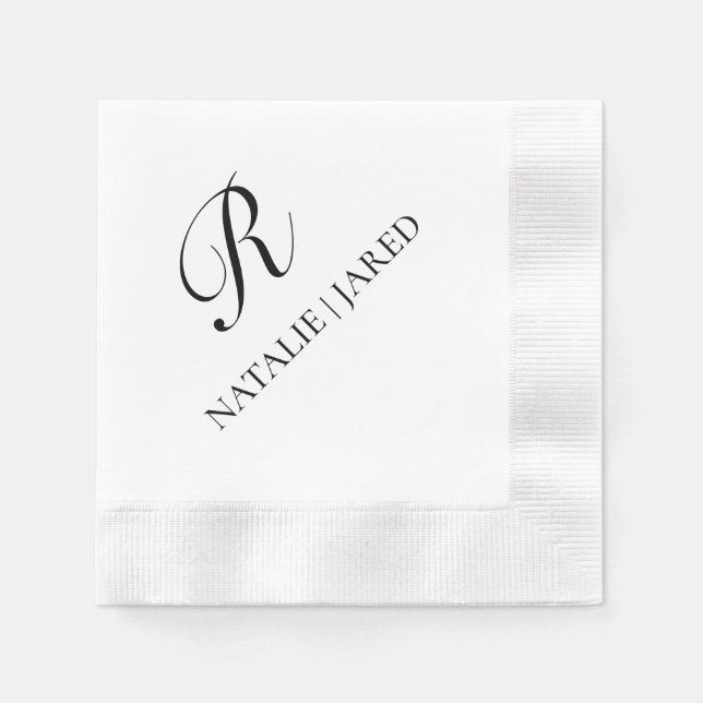 Guardanapo De Papel Casamento Personalizável Napkin (Frente)