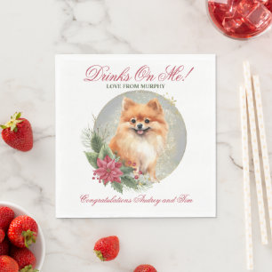 Guardanapo De Papel Casamento Pomeraniano Napkins com Cães Foto