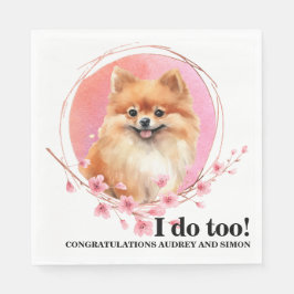 Guardanapo De Papel Casamento Pomeraniano Napkins com Cães Foto